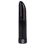 Черный вибратор Ladyfinger - 13 см