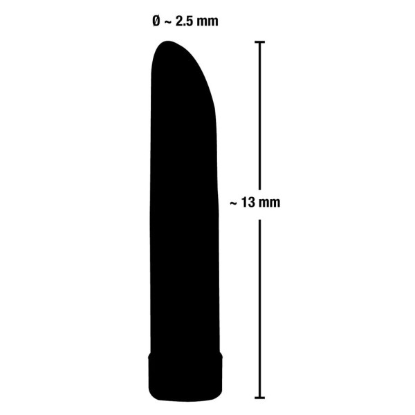 Черный вибратор Ladyfinger - 13 см