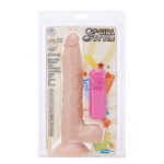 Телесный вибромассажёр на присоске G-GIRL STYLE 9INCH VIBRATING DONG - 22,9 см