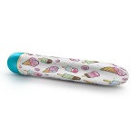 Яркий вибромассажёр с принтом Sweet Cream - 17,8 см