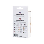 Фиолетовая анальная втулка Diamond Heart с прозрачным кристаллом - 7 см