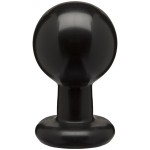 Круглая черная анальная пробка Classic Round Butt Plugs Large - 12,1 см
