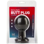 Круглая черная анальная пробка Classic Round Butt Plugs Large - 12,1 см