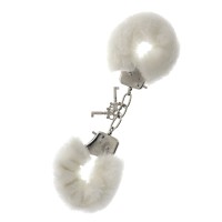 Металлические наручники с белой меховой опушкой METAL HANDCUFF WITH PLUSH WHITE Металлические наручники с белой меховой опушкой METAL HANDCUFF WITH PLUSH WHITE