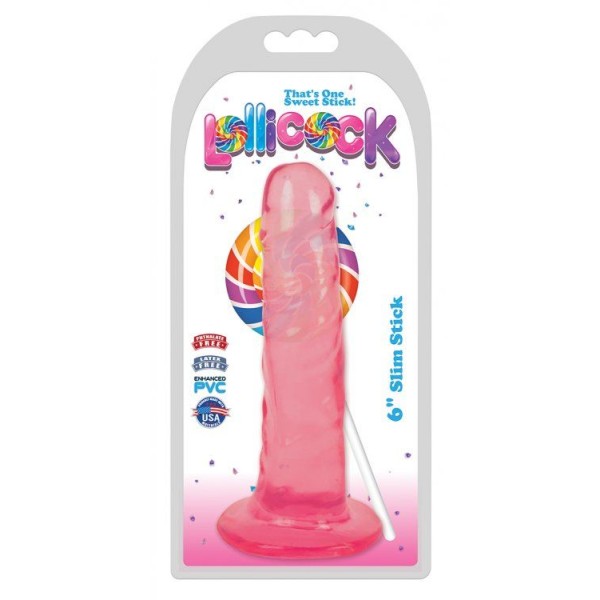 Розовый фаллоимитатор Slim Stick Dildo - 15,2 см
