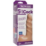 Рельефная анальная насадка Vac-U-Lock 55  Raging Hard-On Cock - 13,5 см