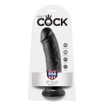 Чёрный фаллоимитатор 8  Cock - 20,3 см