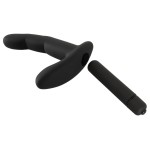 Черный вибромассажер простаты Naughty Finger Prostate Vibe - 13,8 см