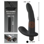 Черный вибромассажер простаты Naughty Finger Prostate Vibe - 13,8 см