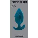 Бирюзовая анальная пробка Insatiable - 10,5 см