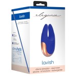 Синий клиторальный стимулятор Lavish - 8,9 см