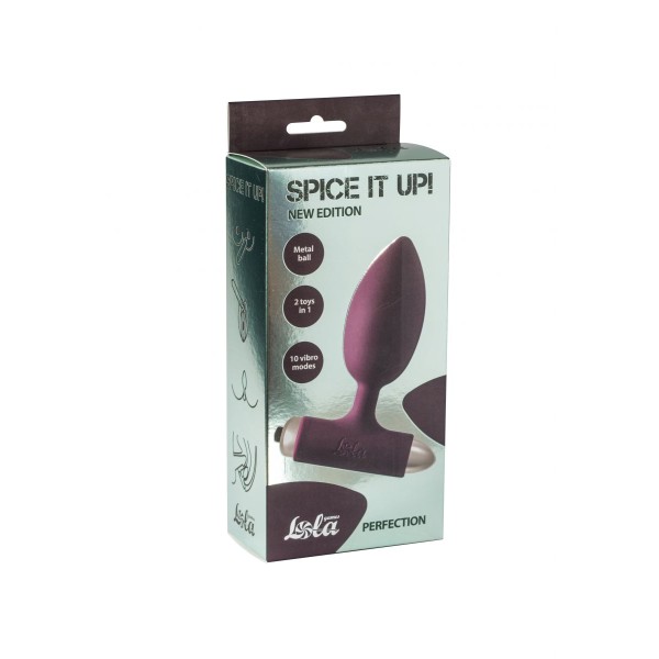 Бордовая анальная вибропробка New Edition Perfection - 11,1 см