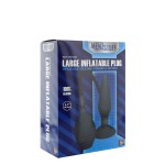 Чёрная анальная втулка с функцией расширения MENZSTUFF LARGE INFLATABLE PLUG - 14,5 см