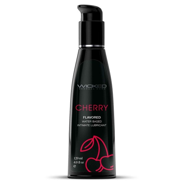 Лубрикант с ароматом сладкой вишни Wicked Aqua Cherry - 120 мл
