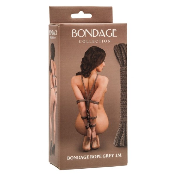 Серая веревка Bondage Collection Grey - 3 м