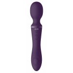 Фиолетовый вибромассажер Enora - 22 см
