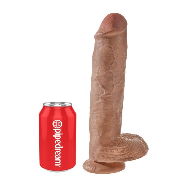 Фалоимитатор-мулат на присоске 11  Cock with Balls - 28 см