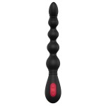 Черный вибромассажер для анальной стимуляции ANAL FLEXI BEADS - 21 см