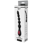 Черный вибромассажер для анальной стимуляции ANAL FLEXI BEADS - 21 см