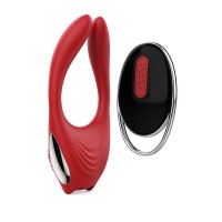 Красное эрекционное кольцо EROS с пультом ДУ Красное эрекционное кольцо EROS с пультом ДУ