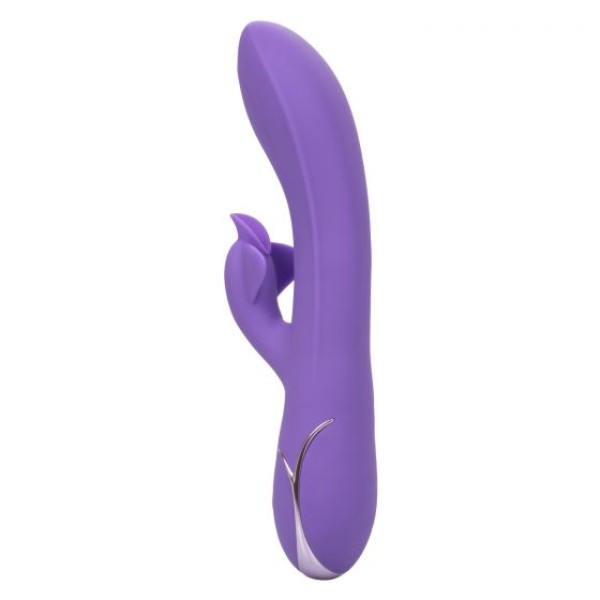 Фиолетовый вибромассажер Inflatable G-Flutter с функцией расширения - 21 см