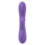 Фиолетовый вибромассажер Inflatable G-Flutter с функцией расширения - 21 см