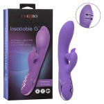 Фиолетовый вибромассажер Inflatable G-Flutter с функцией расширения - 21 см