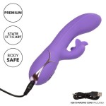 Фиолетовый вибромассажер Inflatable G-Flutter с функцией расширения - 21 см