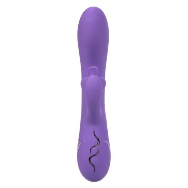 Фиолетовый вибромассажер Inflatable G-Flutter с функцией расширения - 21 см