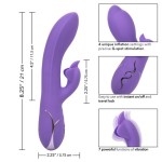 Фиолетовый вибромассажер Inflatable G-Flutter с функцией расширения - 21 см