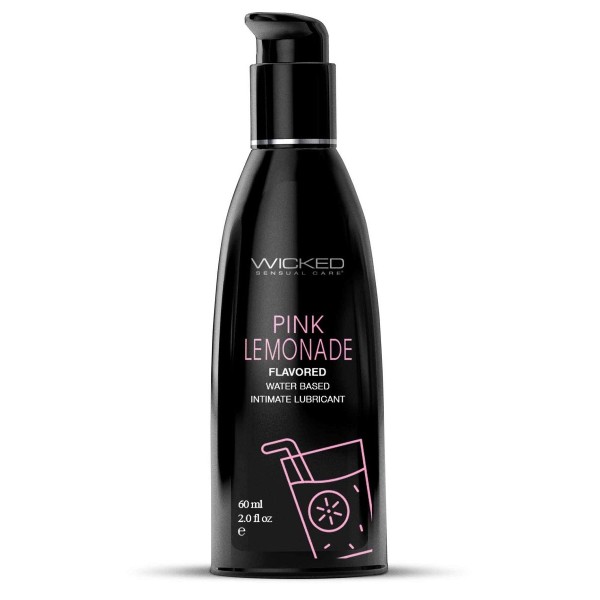 Лубрикант с ароматом розового лимонада Wicked Aqua Pink Lemonade - 60 мл