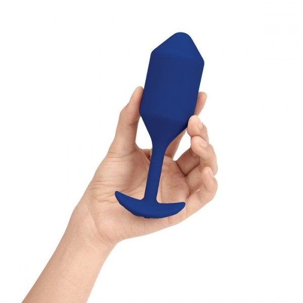 Синяя пробка для ношения с вибрацией Snug Plug 4 - 14 см