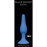 Синяя анальная пробка Slim Anal Plug Large - 12,5 см