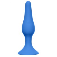 Синяя анальная пробка Slim Anal Plug Large - 12,5 см. Синяя анальная пробка Slim Anal Plug Large - 12,5 см.