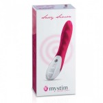 Ярко-розовый вибратор Mystim Sassy Simon - 27 см
