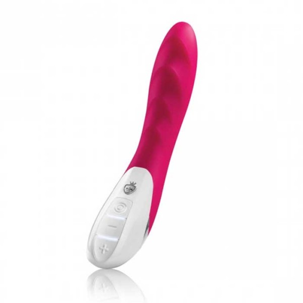 Ярко-розовый вибратор Mystim Sassy Simon - 27 см