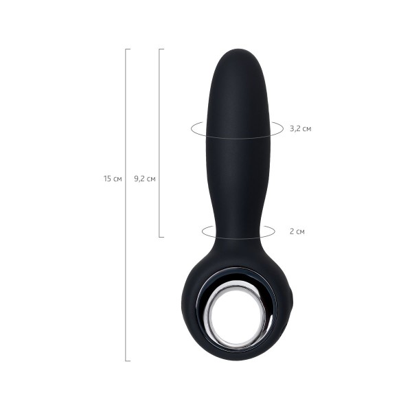 Черный анальный стимулятор Sagitta - 15 см