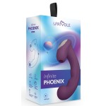 Фиолетовый вибратор Phoenix с вакуумной стимуляцией клитора - 18 см