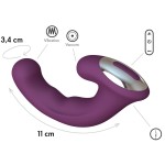 Фиолетовый вибратор Phoenix с вакуумной стимуляцией клитора - 18 см