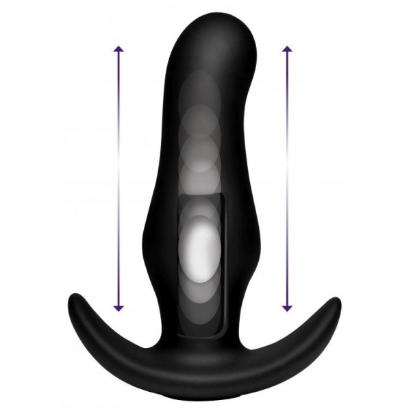 Черная анальная вибропробка Kinetic Thumping 7X Prostate Anal Plug - 13,3 см