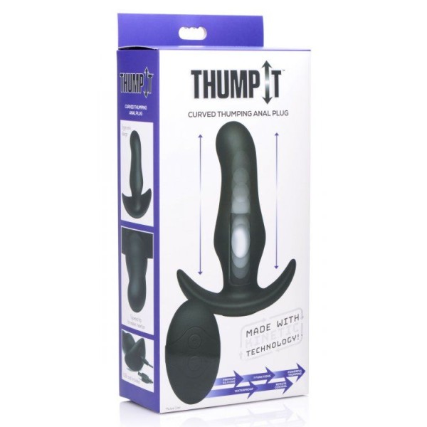 Черная анальная вибропробка Kinetic Thumping 7X Prostate Anal Plug - 13,3 см
