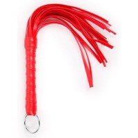 Красная плеть с рукоятью в оплетке - 28 см. Красная плеть с рукоятью в оплетке - 28 см.