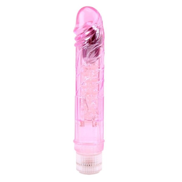 Розовый вибратор Glitters Boy - 26,5 см
