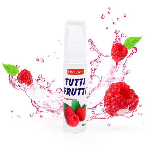 Гель-смазка Tutti-frutti с малиновым вкусом - 30 гр