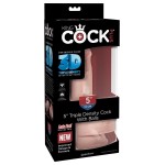 Телесный фаллоимитатор на присоске 5  Triple Density Cock with Balls - 17,78 см
