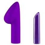 Фиолетовый вибромассажер B4 - 13,97 см