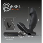 Чёрный анальный вибратор для стимуляции простаты Rebel
