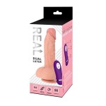 Телесный реалистичный вибратор REAL Dual Layer - 21,5 см