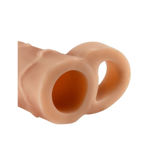 Телесная насадка с кольцом Perfect 2  Extension with Ball Strap - 19 см