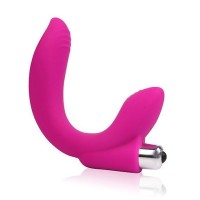 Розовый U-образный вибромассажер Сosmo - 19 см. Розовый U-образный вибромассажер Сosmo - 19 см.